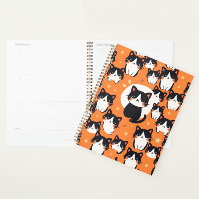 Agenda Patrón de gato adorable (Demostración)