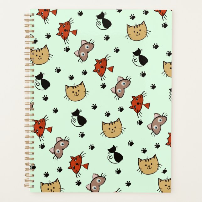 Agenda Patrón de gato Kitty (Anverso)