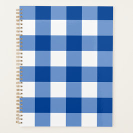 Agenda Patrón de gingham azul
