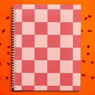 Agenda Patrón de Gingham de Red Checkered Rosa