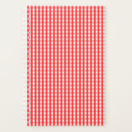 Agenda Patrón de Gingham rojo y blanco