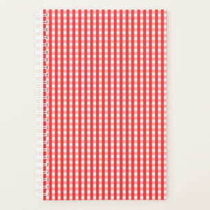 Agenda Patrón de Gingham rojo y blanco