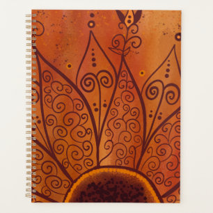 Agenda Patrón de girasol abstracto