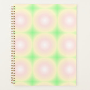 Agenda Patrón de gradiente óptico 3D blanco Rosa verde pá