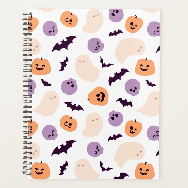 Agenda Patrón de Halloween para niños divertidos (Anverso)