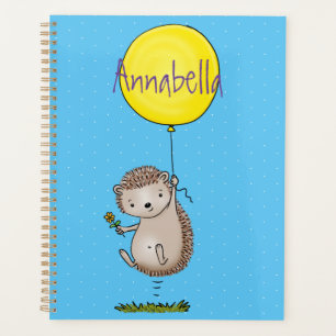 Agenda Patrón de hedgehog y personalizado de globos