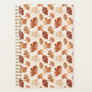 Agenda Patrón de hoja de otoño acogedor