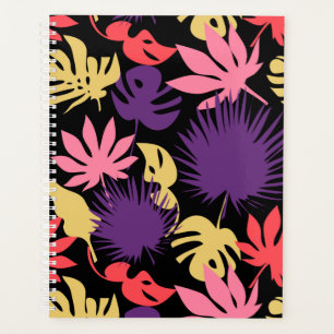 Agenda Patrón de hojas tropicales sin foco