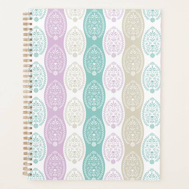 Agenda Patrón de Huevo Pastel de Pascua - Diseño de vacac (Anverso)