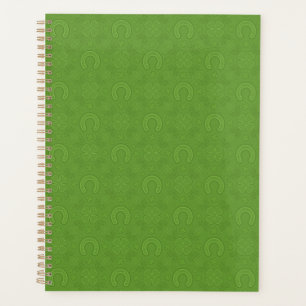 Agenda Patrón de iconos verdes afortunados