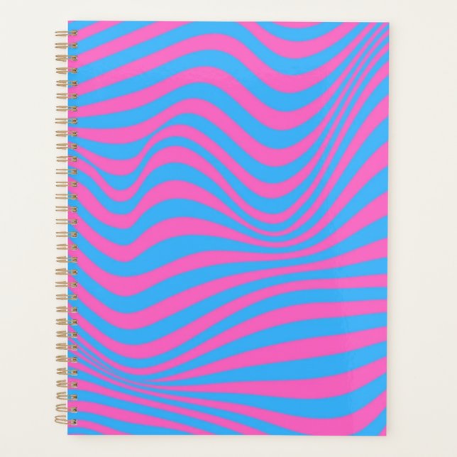 Agenda Patrón de ilusión óptica ondulada (Anverso)