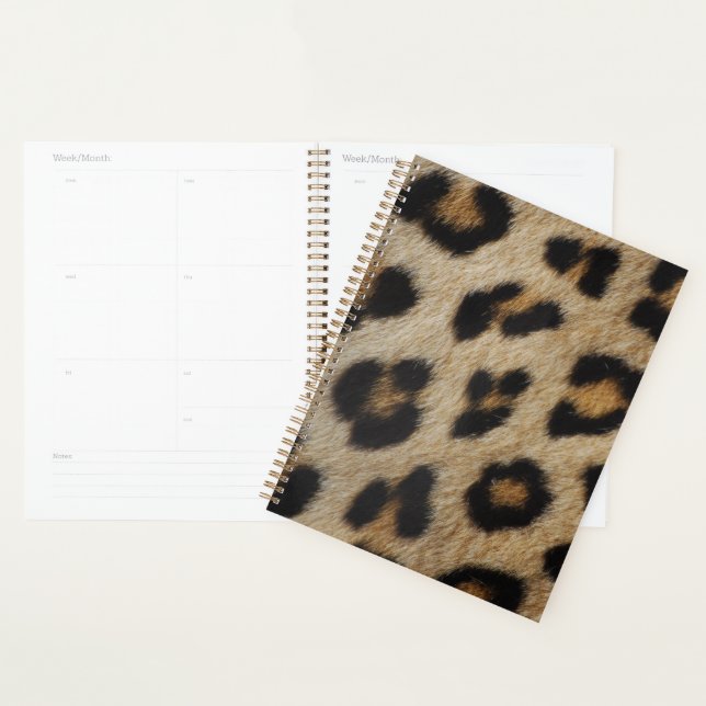 Agenda Patrón de impresión de animales de piel de leopard (Demostración)