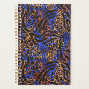 Agenda Patrón de impresión lujoso Leopard y Zebra