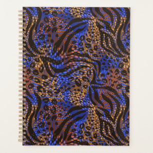 Agenda Patrón de impresión lujoso Leopard y Zebra