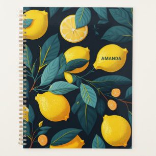 Agenda Patrón de jardín de limón. Cocitos tropicales amar