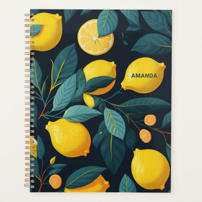 Agenda Patrón de jardín de limón. Cocitos tropicales amar (Anverso)