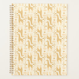 Agenda Patrón de jirafa safari amarillo dorado