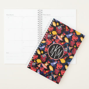 Agenda Patrón De Las Ranas De Los Amantes Monograma