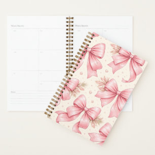 Agenda Patrón de Lazo Rosa Lindo – Pastel Estético Coquet