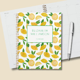 Agenda Patrón de limón de cítricos de verano