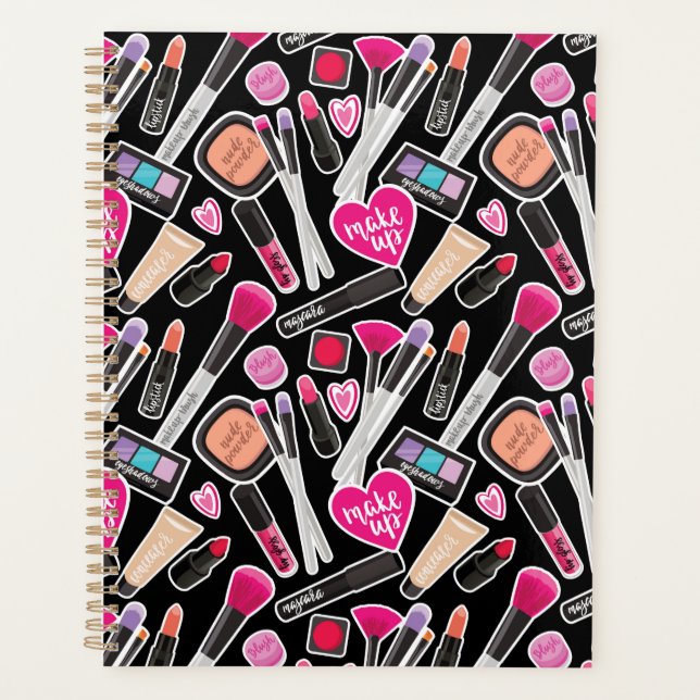 Agenda Patrón de maquillaje neón (Anverso)