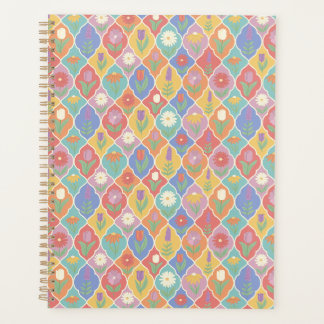 Agenda Patrón de marco floral brillante - Botánico colori