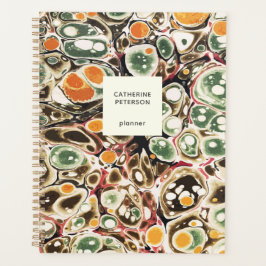 Agenda Patrón De Mármol Amarillo Elegante Y Moderno Resum