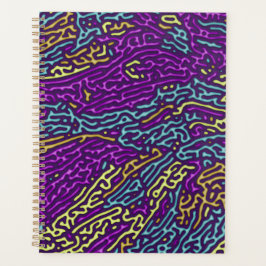 Agenda Patrón de mazorca de neón retro - Estética de arca