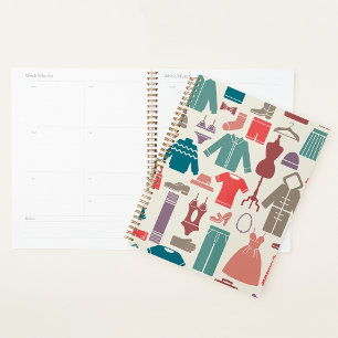 Agenda Patrón de moda de moda Diseño Gráfico de ropa
