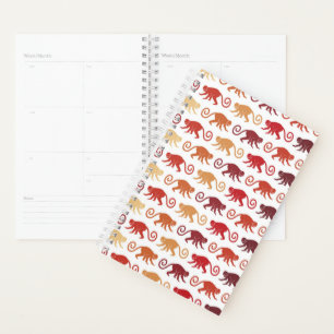 Agenda Patrón de monos rojos