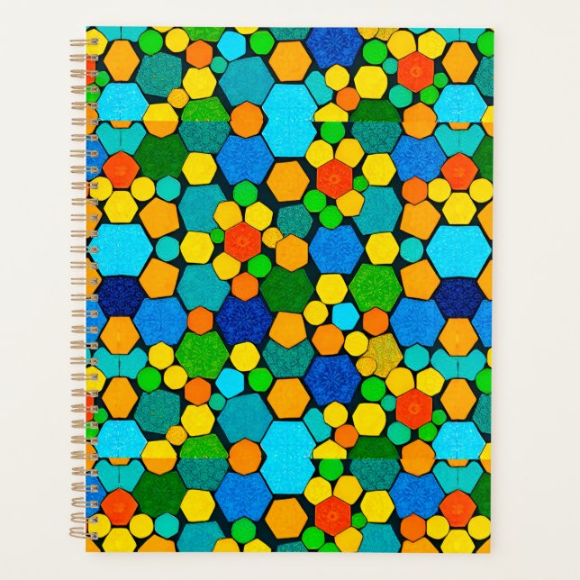 Agenda Patrón de mosaico geométrico abstracto (Anverso)