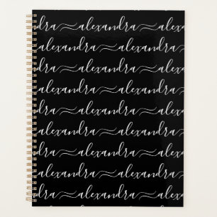 Agenda Patrón de nombre de guión de personalizado blanco
