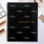 Agenda Patrón de nombre de guión elegante personalizado<br><div class="desc">Personalizar el texto y crea fácilmente tu planificador personalizado. Para cambiar el color del fondo o del texto, haga clic en EDITAR DISEÑO. Puede TRANSFERIR este DISEÑO a otros productos de Zazzle y ajustarlo para que se ajuste a la mayoría de los artículos de Zazzle. Los diseños de Standard Studio...</div>