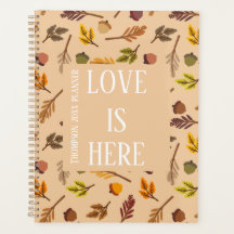 Patrón de otoño personalizado moderno marrón chic