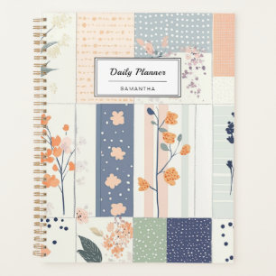 Agenda Patrón de parchwork floral vintage - Pastel (9)