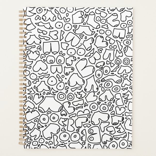 Agenda Patrón de pecho adulto gracioso (Anverso)