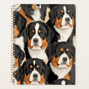 Agenda Patrón de Perro de Montaña de Berna Decorativo sin