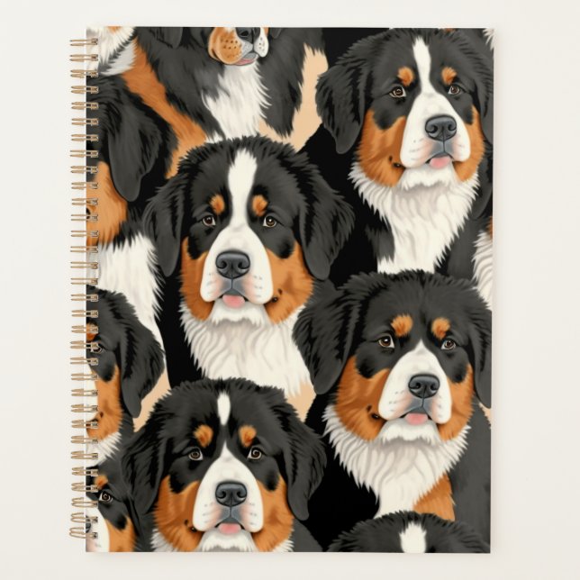 Agenda Patrón de Perro de Montaña de Berna Decorativo sin (Anverso)