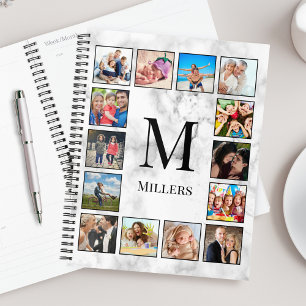 Agenda Patrón de Piedra de Mármol Blanco