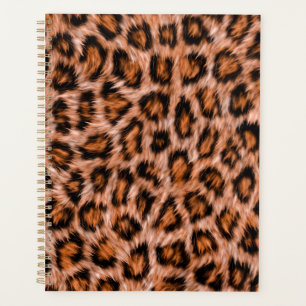 Agenda Patrón de piel marrón de gato leopardo de Jaguar-2