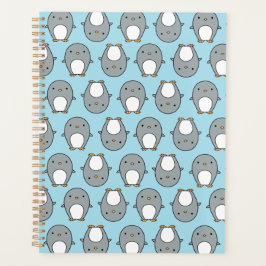 Agenda Patrón de pingüino azul bebé