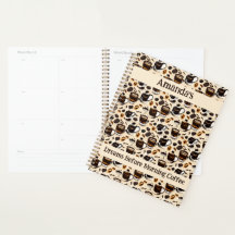 Patrón de pintura de aceite de café negro personal