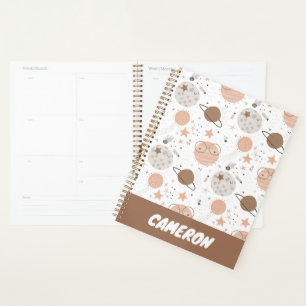 Agenda Patrón de planetas de Doodle Cuto
