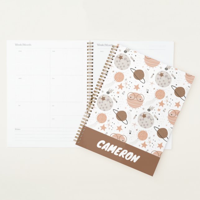 Agenda Patrón de planetas de Doodle Cuto (Demostración)