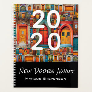 Agenda Patrón de puerta de época abstracto Esperan nuev