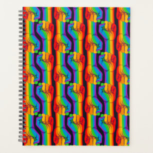 Agenda Patrón de puño arco iris