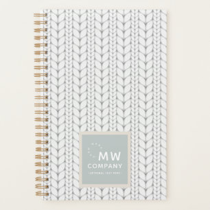 Agenda Patrón de punto moderno hecho mano profesional