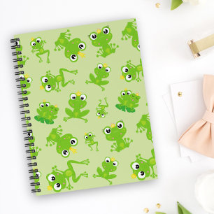 Agenda Patrón de rana, ranas cortas, ranas verdes, prínci