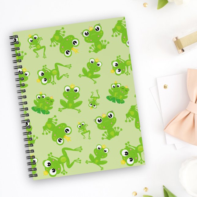 Agenda Patrón de rana, ranas cortas, ranas verdes, prínci (Subido por el creador)
