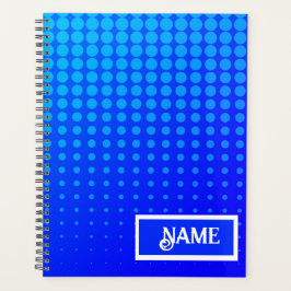 Agenda Patrón de rayas azules punteadas